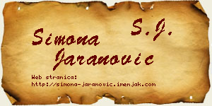 Simona Jaranović vizit kartica
